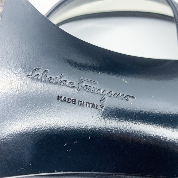 Salvatore Ferragamo Slide Heel Sandal in Black - Picture 8 of 13